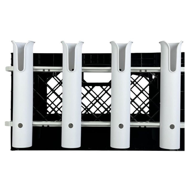 HiUmi حاملات صنارات الصيد المثبتة على الحائط HiUmi أنابيب روابط حامل صنارة الصيد (4 أعمدة - أبيض) - Image 5